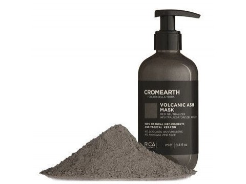 RICA Raudonus Atspalvius Neutralizuojanti Plaukų Kaukė RICA Cromearth I Colordi Della Terra Volcanic Ash 1000 Ml